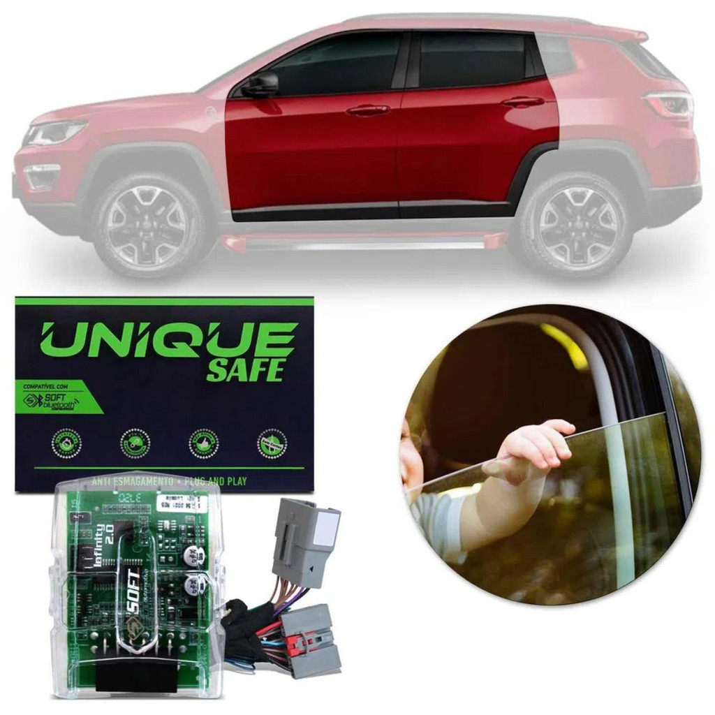 Módulo Vidro Elétrico Teto Solar Jeep Compass 2018 Infinity 2.0 Soft Automotiva - AA.56.0015