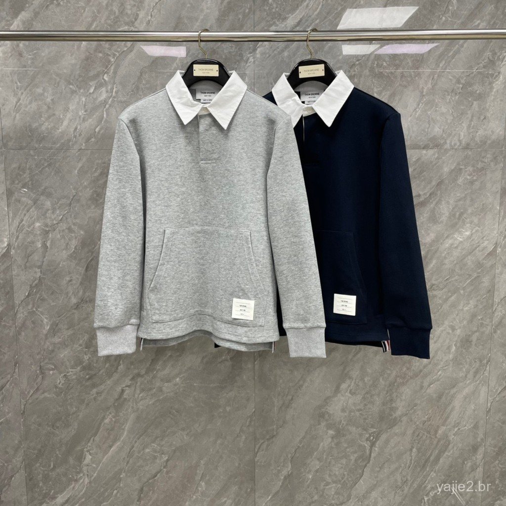 VBWN New autumn plain shirt with open chest design POLO A hoodie set is casual, comfortable, and versatile
