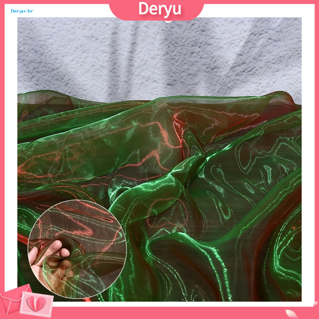 Elegant Fabric for Floral Arrangements Lightweight Tulle Material for Sewing Projects 1 Yard Two Tone Sheer Organza 60 I