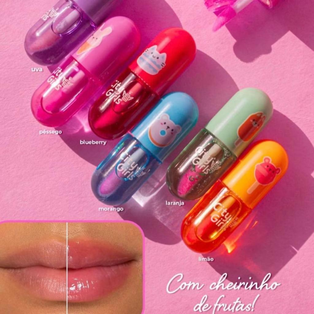 Kit c/3 e c/6 Lip Oil Tint Mini Tonalidades City Gils CG409