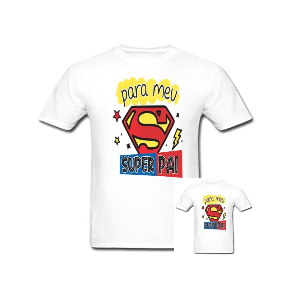 Bella Gis Camiseta Personalizada Kit Tal Pai Tal Filho Filha Dia dos Pais Super Papai Meu Herói Amor