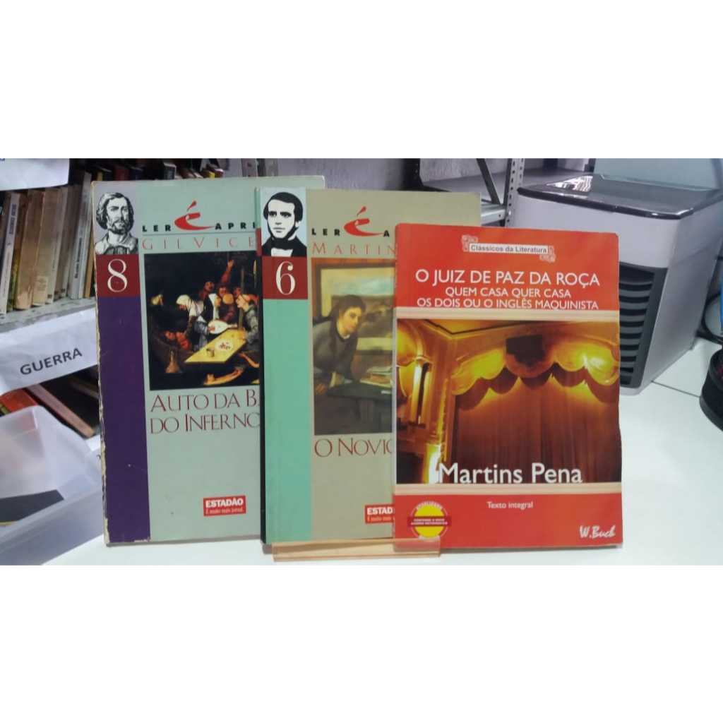 KIT - 3 LIVROS SOBRE TEATRO: MARTINS PENA E GIL VICENTE - DIVERSOS