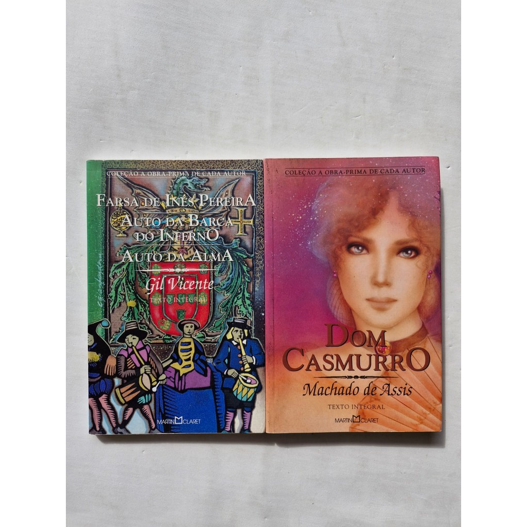 LIVRO, KIT(2), COL. A OBRA ORIMA DE CADA AUTOR, 1 DOM CASMURRO, MACHADO DE ASSIS, 2 AUTO DA BARCA DO INFER, GIL VICENTE