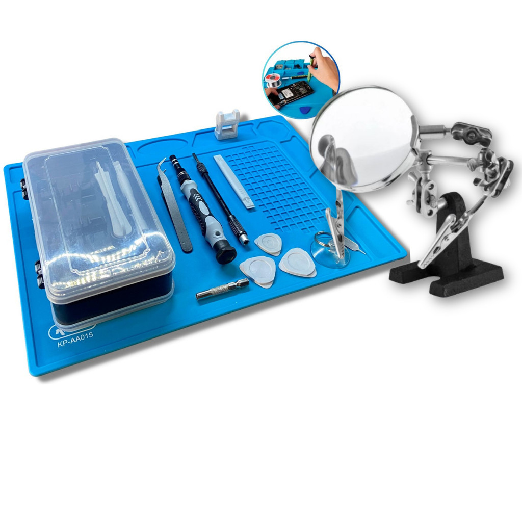 Kit Manta Antiestática Manutenção +chaves + Espátulas + Lupa