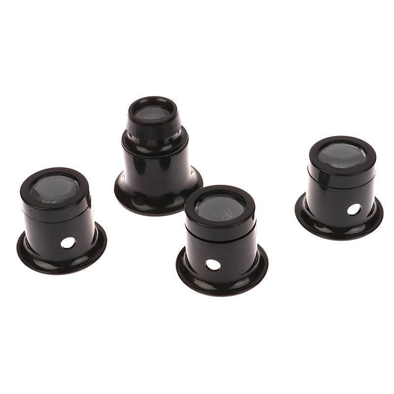 [MAR] 4 Unidades/Conjunto Lupa Ocular 5x/10/15x/20x kit De Ferramentas De Reparo De Relógio De Joias Relojoeiro De Vidro