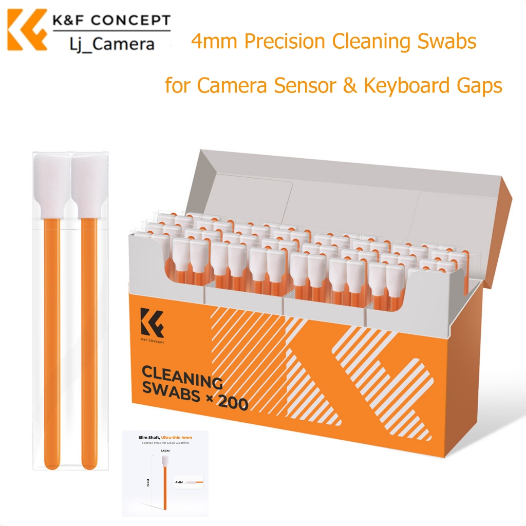 Cotonetes De Limpeza De Precisão K & F Concept 4 Mm . Para Sensor De Câmera E Lacunas De Teclado