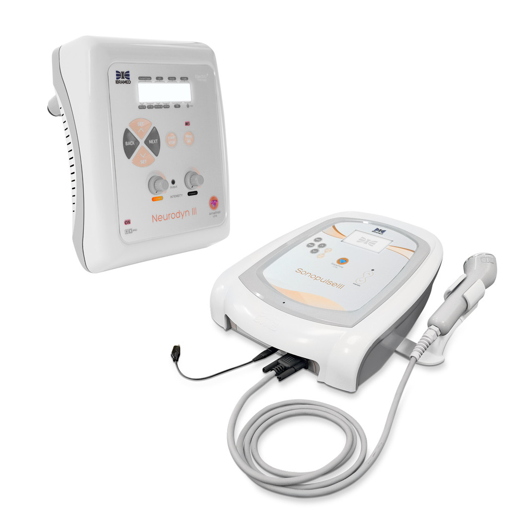 Kit Ibramed III - Neurodyn III Aparelho de Tens e Fes + Sonopulse III Ultrassom de 1 e 3 Mhz