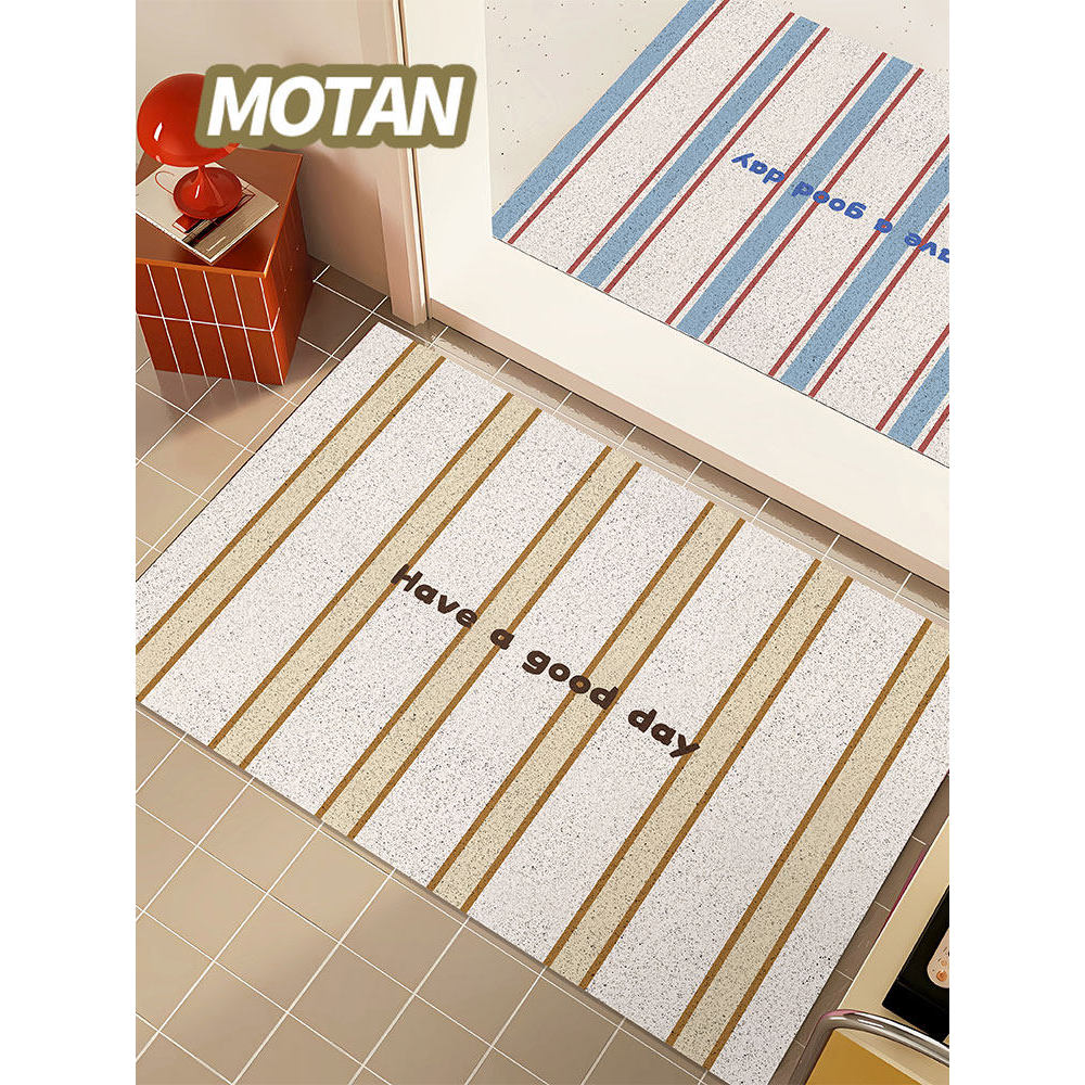 Ins estilo tapete de pé de entrada linha simples anel de seda tapete de entrada Foyer resistente à sujeira tapete antide