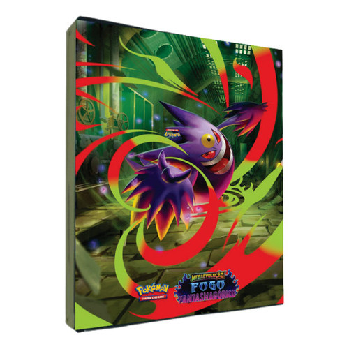 Fichario Fogo Fantasmagorico Mega Gengar Porta 360 Cartas Preto