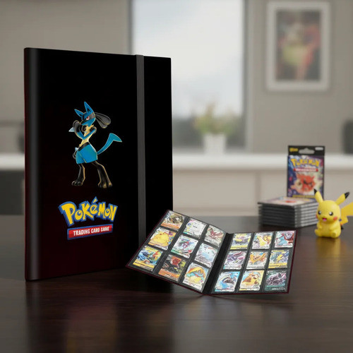 Album Fichário Pasta 3x3 P/ 360 Cartas Pokemon Lucario