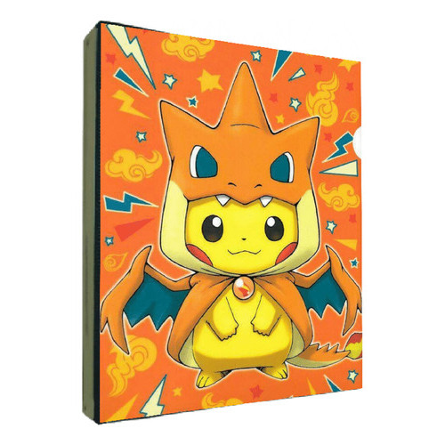 Pikachu Cosplay Album Pokemon Capa Dura Porta 360 Cartas