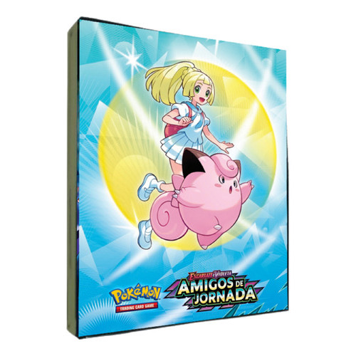 Fichário Amigos De Jornada Clefairy Pokémon Porta 360 Cartas