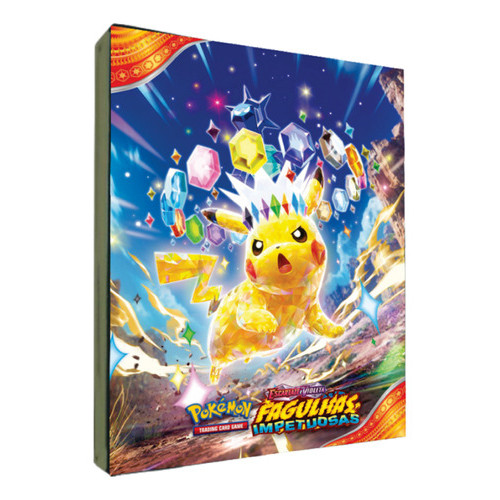 Fichário Fagulhas Impetuosas Pikachu Pokemon Para 360 Cartas