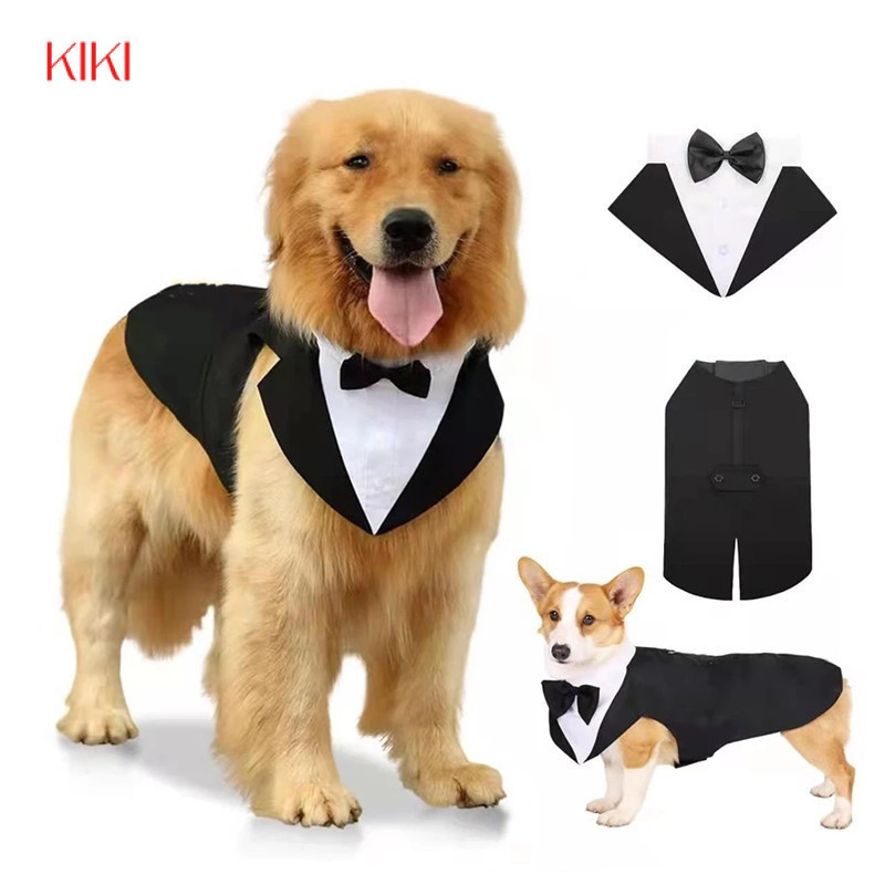 Cute Dog Tuxedo Wedding Party Costume Formal Shirt Doggy Outfit Daninha O26U
