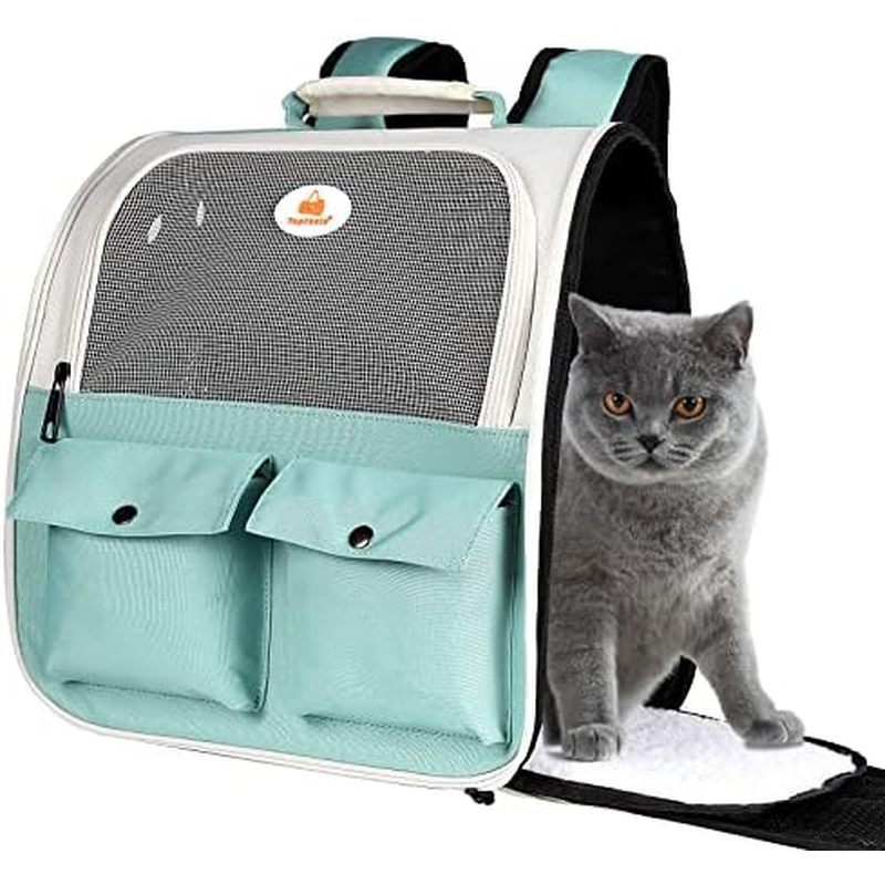 Top tasta Cat Backpack Carrier , Aprovado Pela Companhia Aérea , Design Ventilado , Malha Respirável Para Cães E Gatos P