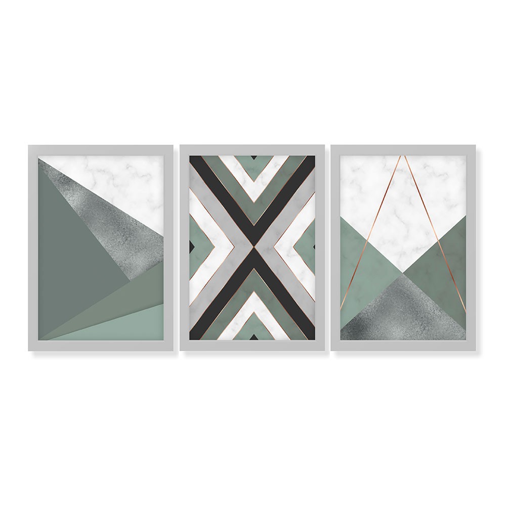 Kit 3 Quadros Decorativos Para Sala Quarto Cozinha Copa Abstrato Vintage