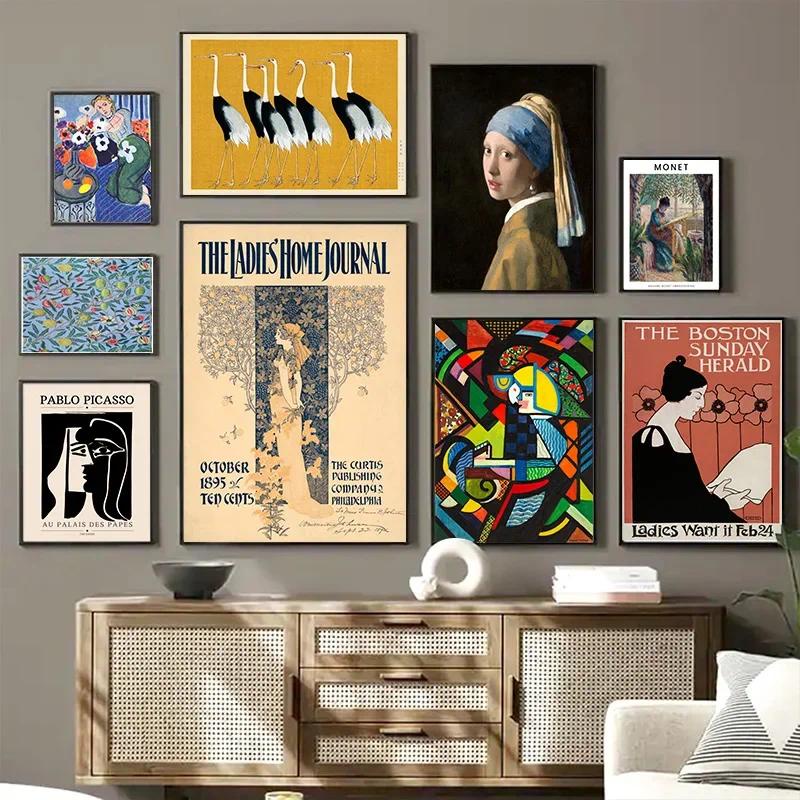Guindastes Abstratos Impressão Tela Pintura Bloco Colorido Parede Arte Vintage Paisagem Pôsteres Corredor Sala De Estar Decoração De Casa