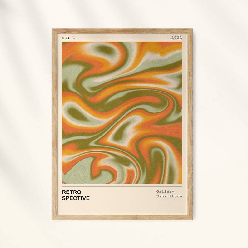 Quadro Abstrato Vintage Retrospectva Casa