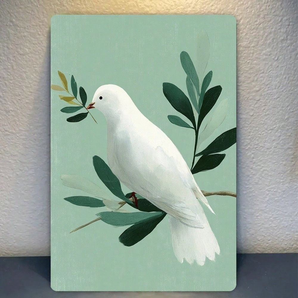 CIFbuy Sinal De Parede Minimalista Peace Dove Vintage Abstrato Decoração De Casa
