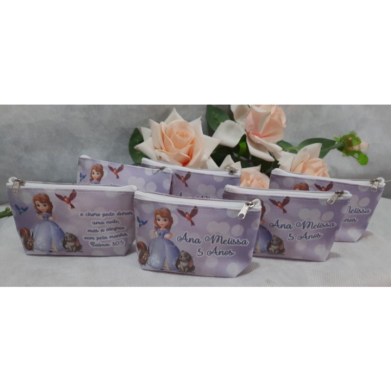 KIT MINI NECESSARIE TRAPEZIO 13X8CM PERSONALIZAMOS QUALQUER TEMA.