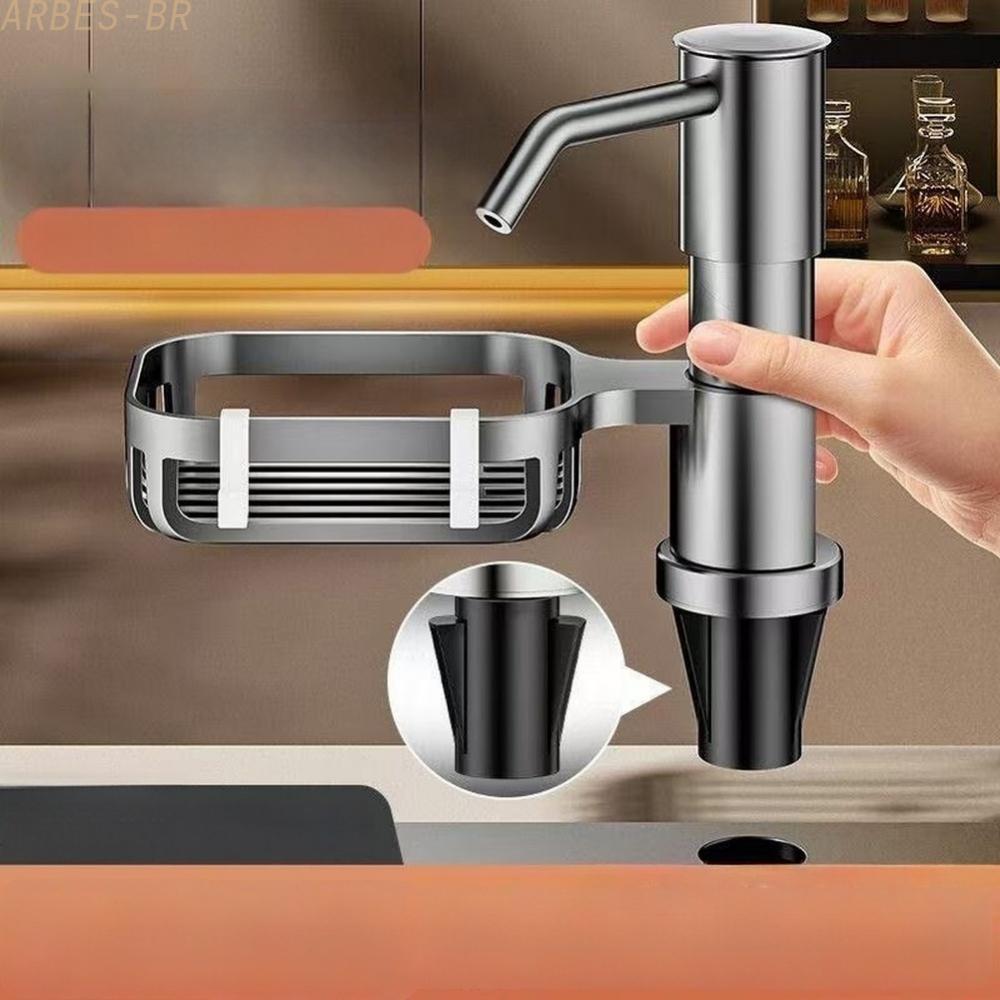 [Clearance]304 Stainless Steel Soap Dispenser with Basket Quick Installation Kitchen Sink[ARBES]