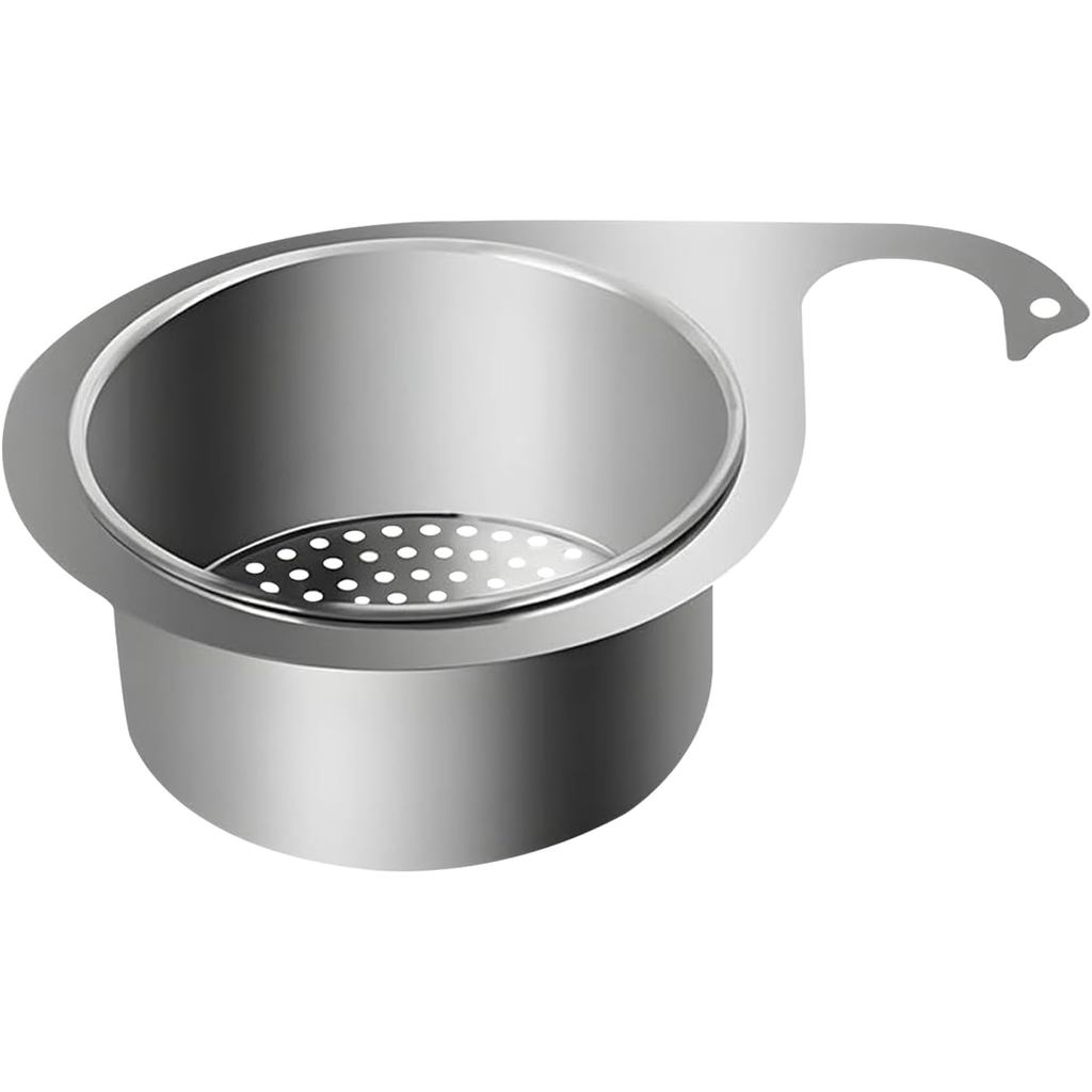 Stainless Steel Swan Sink Strainer Basket, Faucet Hanging Filter Multi-Functional Kitchen Draining Basket for Fruit and