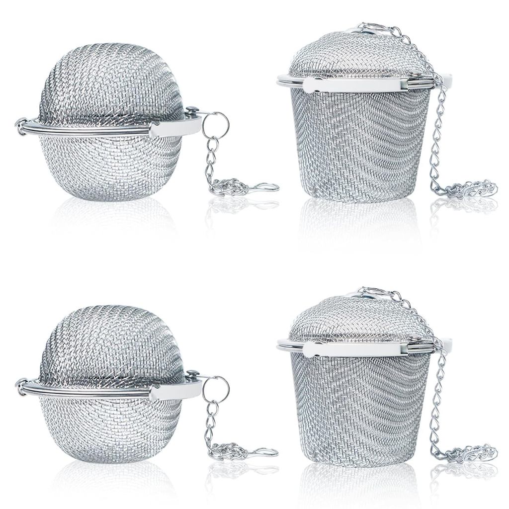 4 Pack Ultrasonic Cleaner Basket, Stainless Steel Mesh Basket Fine Mesh Parts Cleaning Basket with Lock and Hook Small P