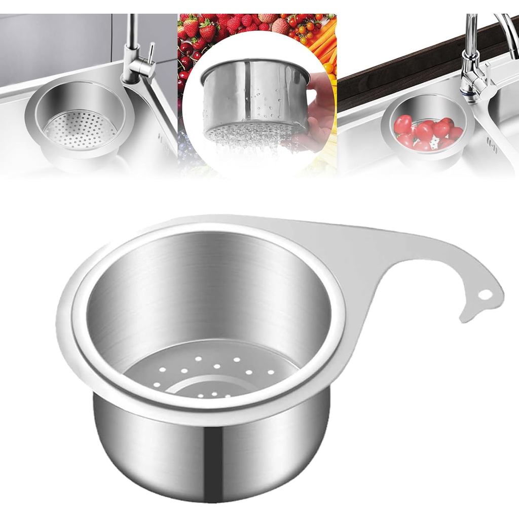 6.3 Inch Stainless Steel Swan Sink Strainer Basket 2024 Kitchen Swan Shape Draining Basket for Less Than 1.97in Diameter