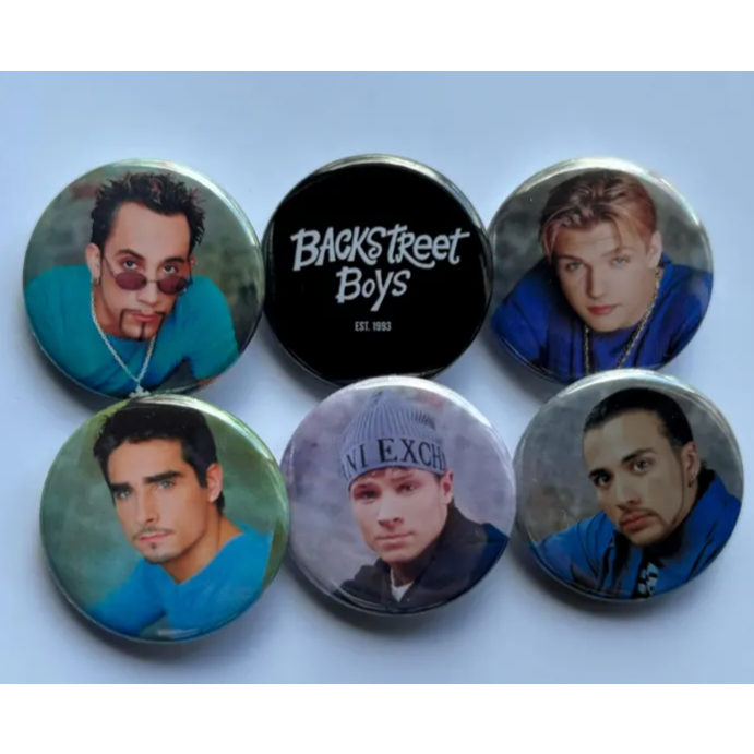 6 Buttons Back Street Boys 90s Botão Broches Bottons