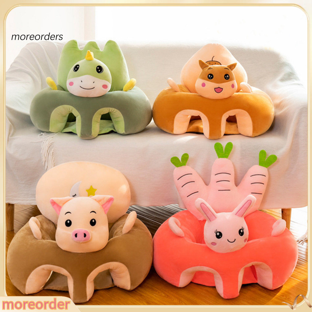 Baby Sofa Chair for Infants with Cartoon Design Non-slip Bottom Back Support Handles Leg Holes – Comfortable Seat for