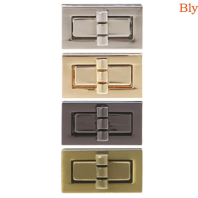 Bly Retângulo Forma Fecho Turn Twist Locks Couro Bolsa Hardware