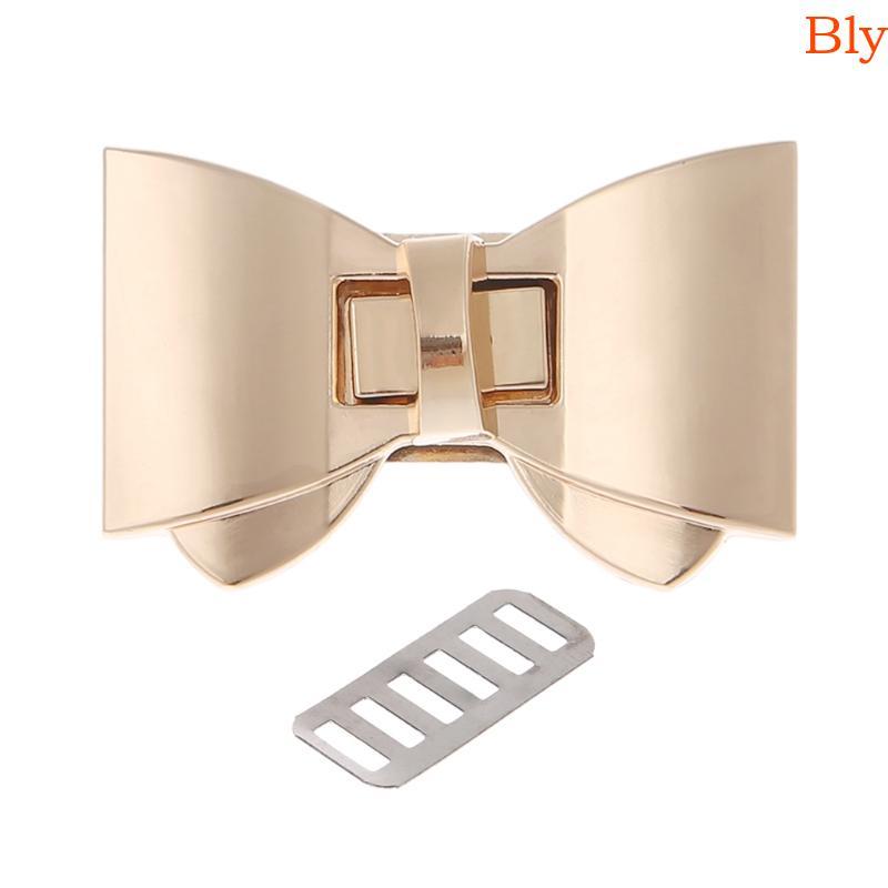 Bly Bowknot Forma Fecho Turn Locks Twist Bolsa Couro Hardware