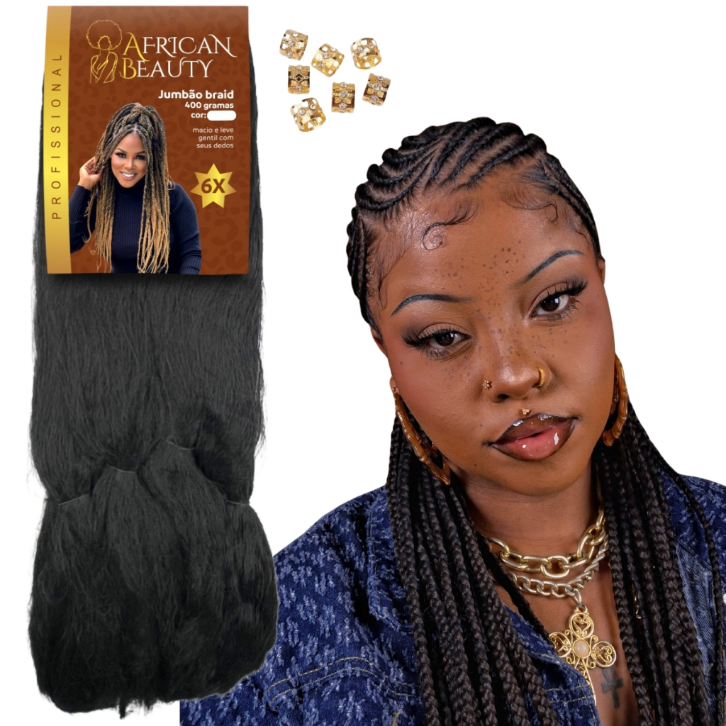 Cabelo Crespo Jumbo 400g Longo E Macio Para Tranças Com As Pontas Soltas Twist  Crochet Dreads Locks  African Beauty