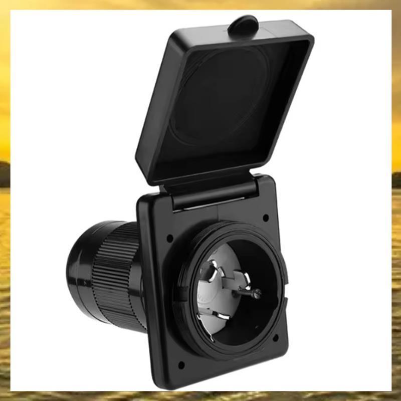 (Vko) 50 AMP Twist Lock RV Shore Power Inlet 125V/250V , Com Kit De Inicialização À Prova De Intempéries