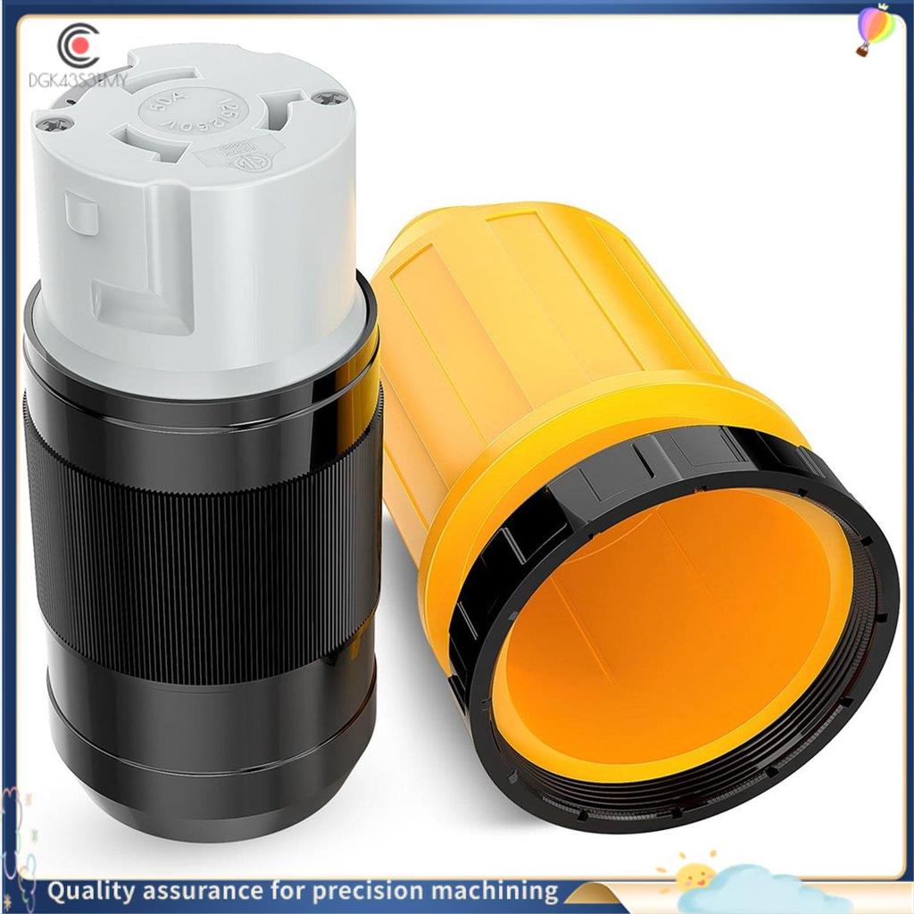 [hukou33] 50AMP RV Cabo De Alimentação Twist Lock Plug Com Tampa De Travamento De Bota Plástico 125/250V Entrada De Subs