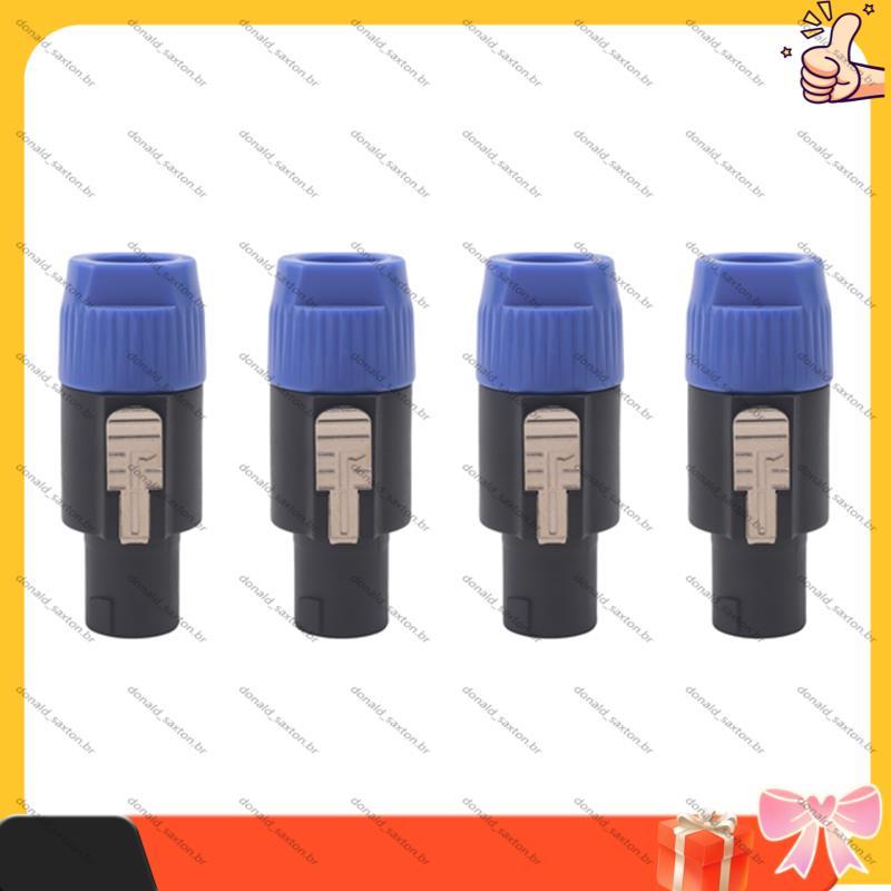 [Rápido D] Plugue De Alto-Falante Twist Lock De 4 Pólos Compatível Com Speakon NL4FC , NL4FX , NLT4X , NL2FC-4 PACK