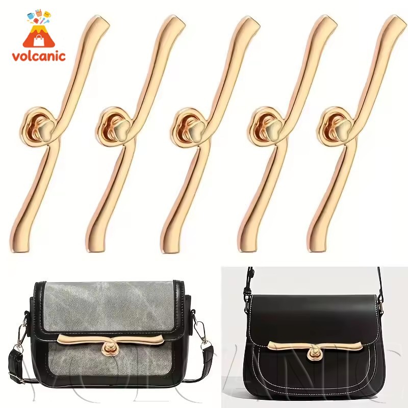 [Entrega Rápida] Hardware De Bolsa DIY Coração Fecho Longo Twist Lock-Artesanato Feminino Feito À Mão-Pequenos Clipes De