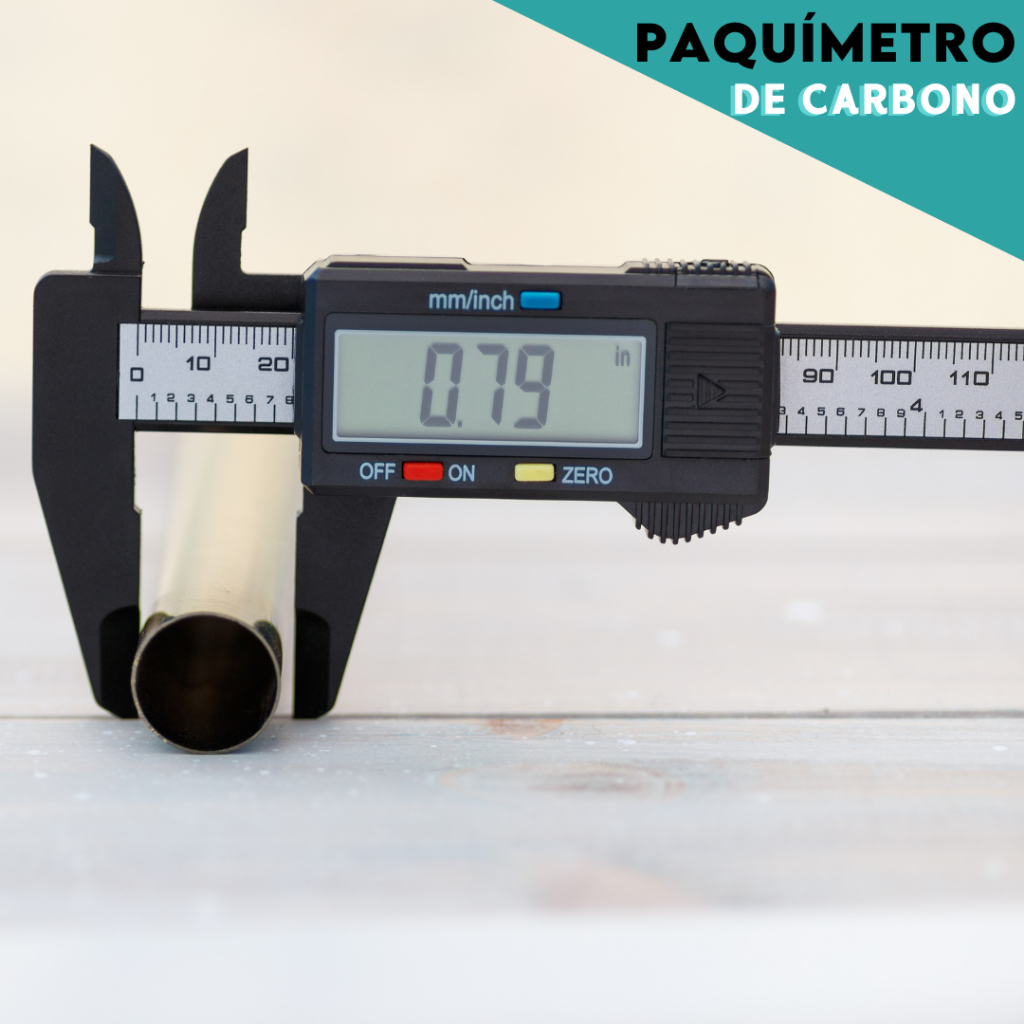 Paquímetro Digital Carbono Profissional Alta Precisão Com Bateria Incluída - SHEFA