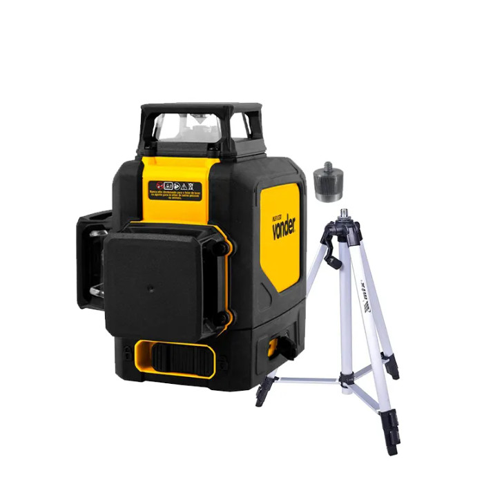 Nível a Laser Vonder 3 Linhas Verde 360º 30M NLR030 + Tripe Profissional Rosca 5/8