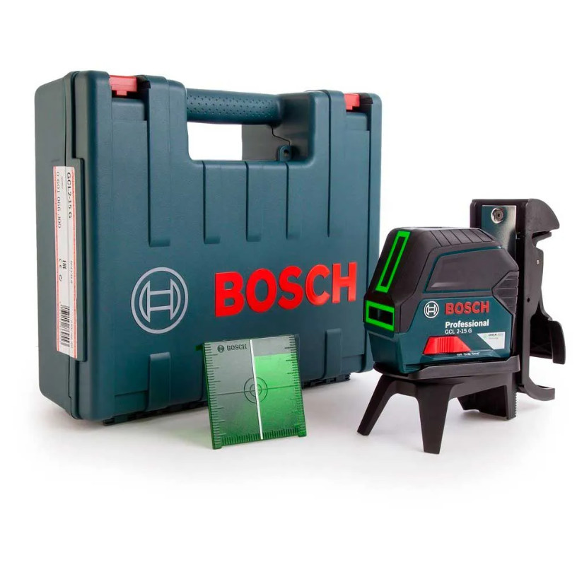 Nível Laser de 2 Linhas Verdes 15m GCL 2-15 G Profissional - Bosch