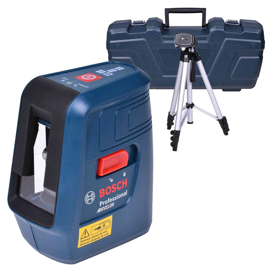 Nível à Laser de Chão 15m 3 Linhas Vermelhas Nivelox Profissional Bosch GLL 3X