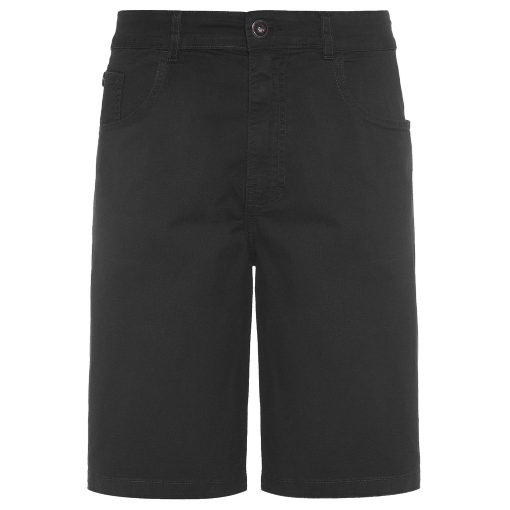 Bermuda Ellus Sarja Masculina Color Canvas Rock 5 Pockets Original Preta