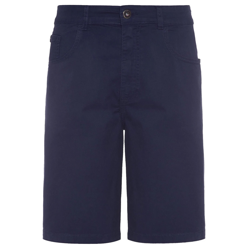 Bermuda Ellus Sarja Masculina Color Canvas Rock 5 Pockets Original Azul Marinho