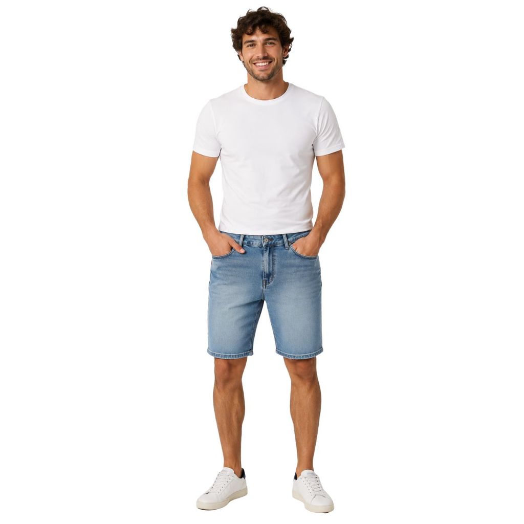 Bermuda Ellus New Blue Stretch 5 Pockets Jeans