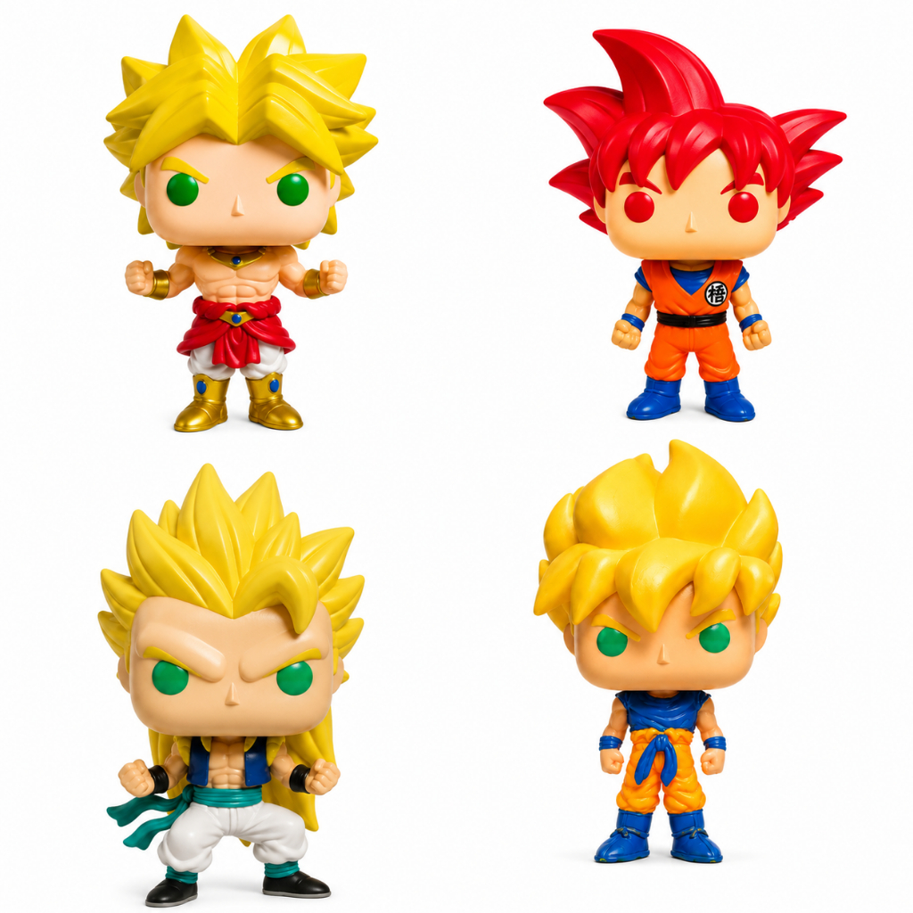 Bonecos Colecionáveis Dragon Ball Anime Goku Super Saiyajin Goku God Gogeta Broly Mini Figure Colecionável
