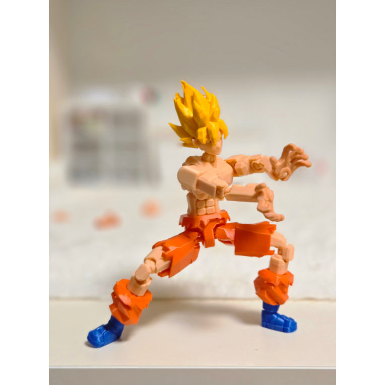Boneco Dummy 13 Goku super saiyajin 2 Articulado Dragon Ball Entregue Montado Varias Poses - Impressão 3D