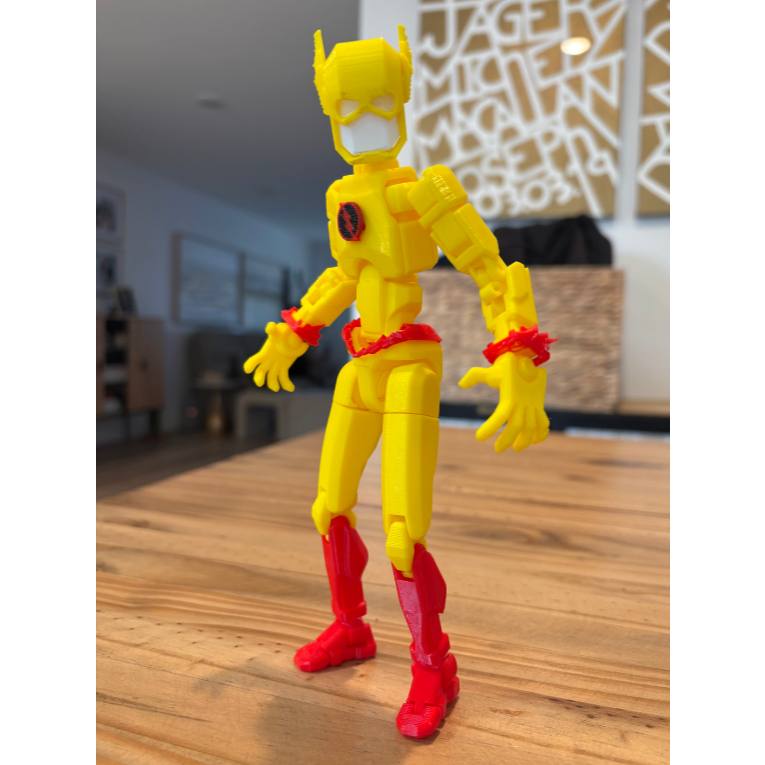 Boneco Dummy 13 Flash Reverse Super Herói Brinquedo Decoração Varias Poses - Impressão 3D