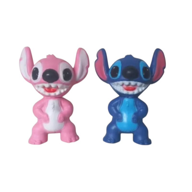 Combo kit 2 Bonecos S Stitch Articulável 15 cm Action Colecionável Infantil Vinil Brinquedo