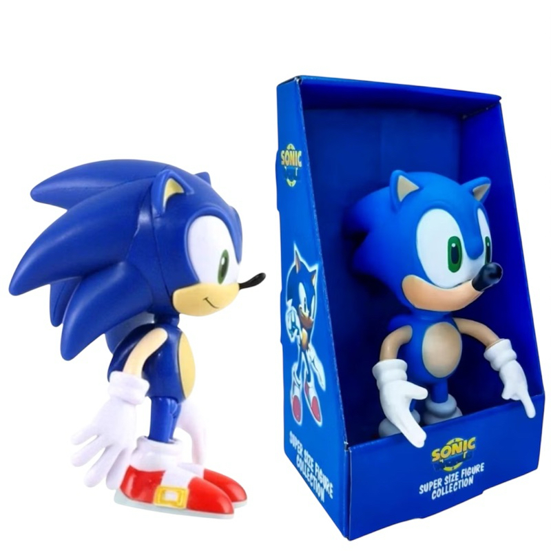 Boneco Sonic Collection Grandes  Articulado Super Size  - Sonic World Sonic Brinquedo Boneco de Sonic