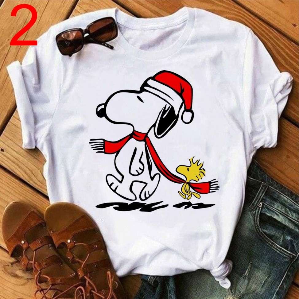 Camiseta Invicto Natal Personagens Stitch, Snoop Fim de Ano Tendencia Casual | Unissex 100% Algodão
